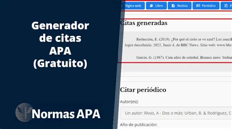 citas generador|Generador de citas APA gratuito [Versión 2024]